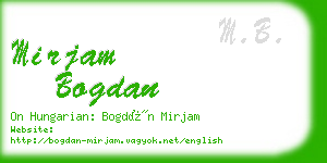 mirjam bogdan business card